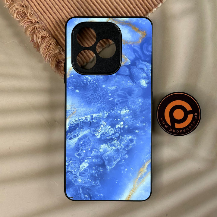 Honor X8d - Blue 2.0 Design 2 - Premium Metal Printed Soft Bumper Shock Proof Case