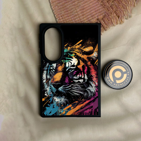 Samsung Galaxy Z Fold 8 - Tiger 2.0 Design 9 - Premium Metal Printed Soft Bumper Shock Proof Case