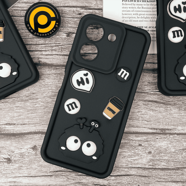 Vivo Y36 4G / Y36 5G / Y78 5G / Y78 Plus 5G / Y27 5G / Y27s Cute 3D Briquette m&m icons Liquid silicon Case