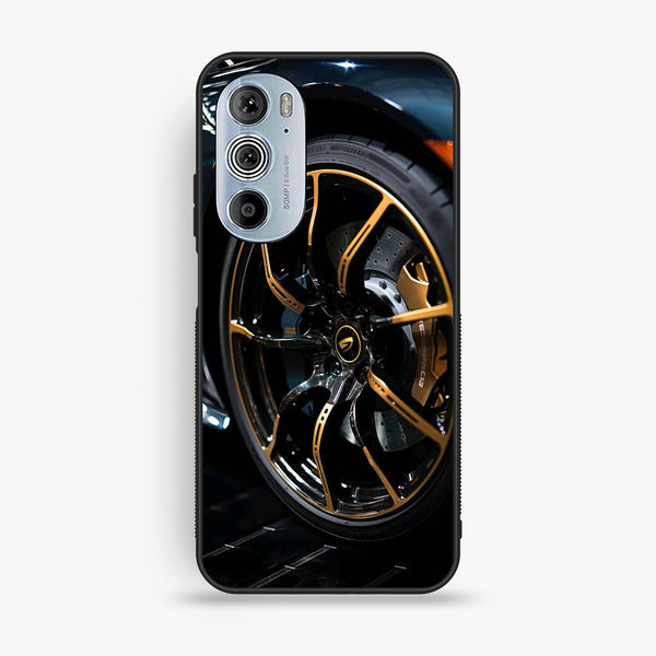Motorola Edge 30 Pro - Racing Car Red Blade Rim - Premium Metal Printed Soft Bumper Shock Proof Case