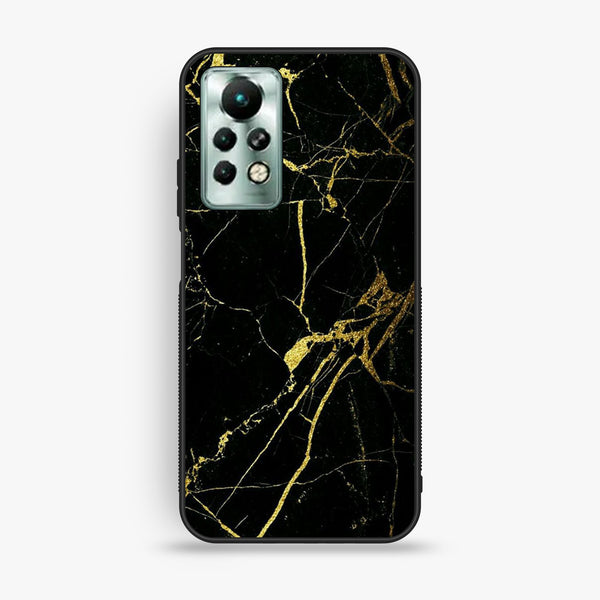 Infinix Note 11 Pro - Black Marble Design 3 - Premium Metal Printed Soft Bumper Shock Proof Case
