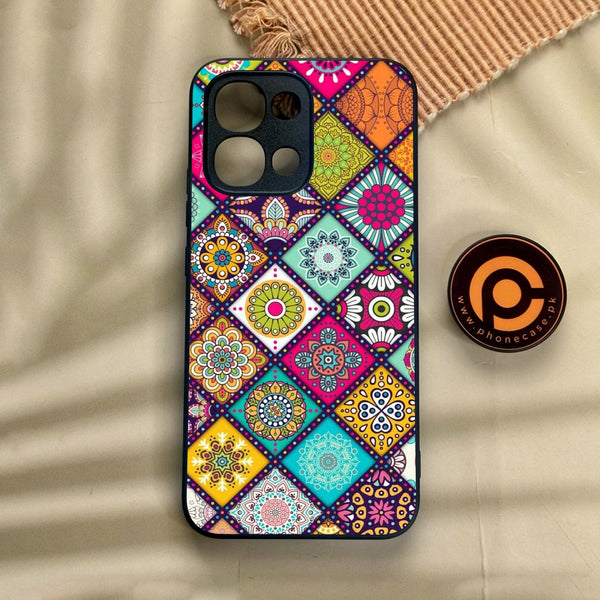 Oppo A6 Pro - Mandala Art Design - Premium Metal Printed Soft Bumper Shock Proof Case