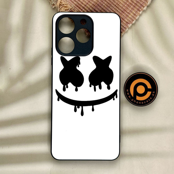 Realme Note 70 - Marshmello Face - Premium Metal Printed Soft Bumper Shock Proof Case
