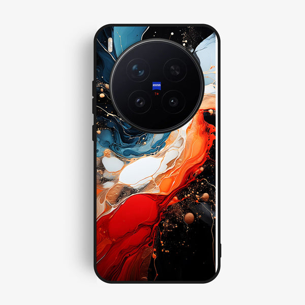 Vivo X300 Pro - Liquid 2.0 Design 9 - Premium Metal Printed Soft Bumper Shock Proof Case