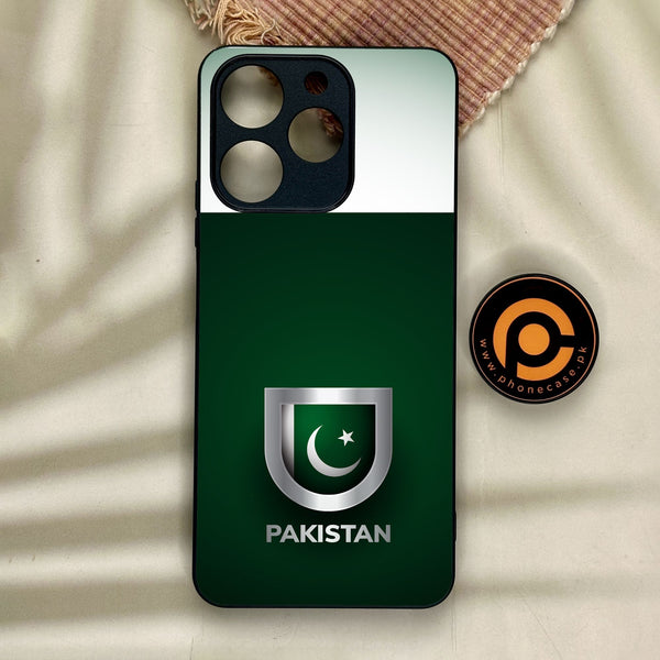 Realme Note 70 - Pakistani Flag Design 4 - Premium Metal Printed Soft Bumper Shock Proof Case