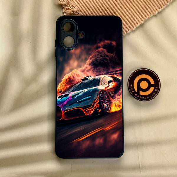 Samsung Galaxy A07 - Racing Design 4 - Premium Metal Printed Soft Bumper Shock Proof Case