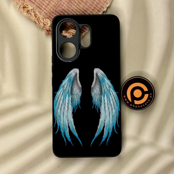 Vivo V60 - Angel Wings Design 4 - Premium Metal Printed Soft Bumper Shock Proof Case