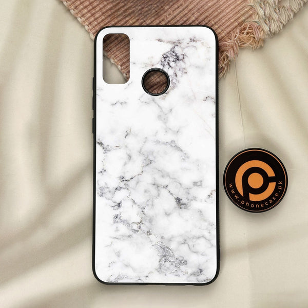 Honor 9X Lite - White Design 10 - Premium Metal Printed Soft Bumper Shock Proof Case