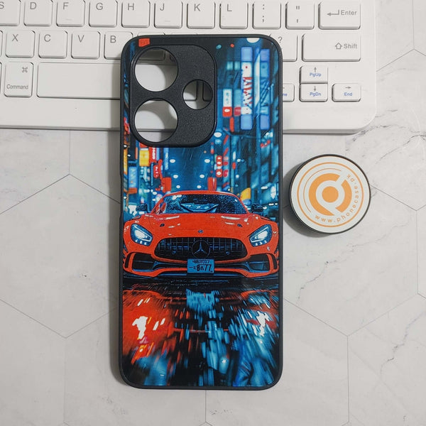 Xiaomi Redmi 13 - V8 GT Racing Car -  Premium Printed Metal soft Bumper shock Proof Case