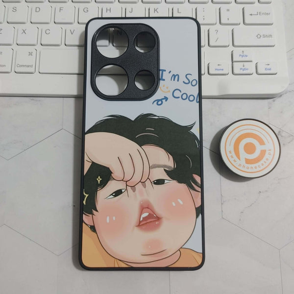 Redmi Note 13 Pro 4G -Cute Couple Design 1 - Premium Printed Glass soft Bumper Shock Proof Case CS-24243  CS-25412