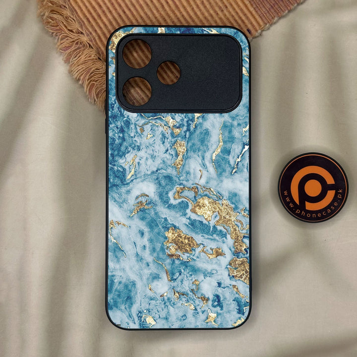 Oppo A6C - Blue 2.0 Design 7 - Premium Metal Printed Soft Bumper Shock Proof Case