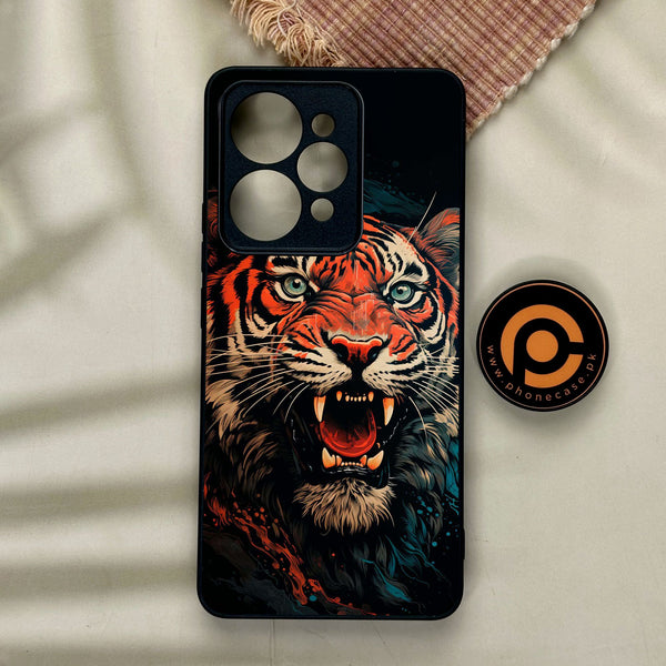Realme 15 - Tiger 2.0 Design 3 - Premium Metal Printed Soft Bumper Shock Proof Case