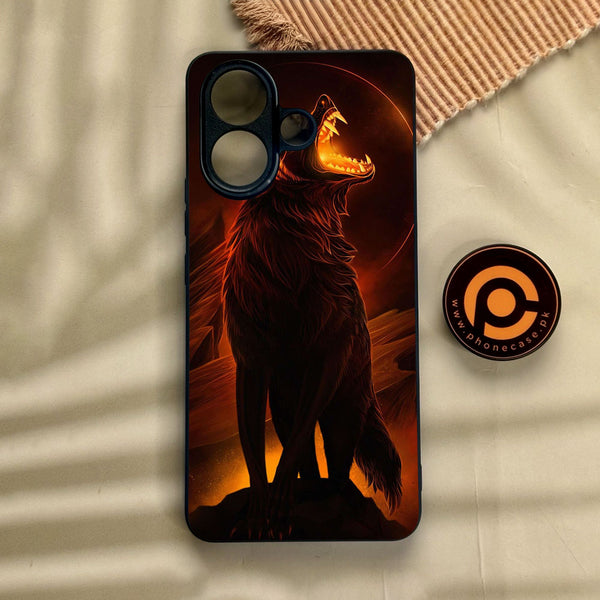 Vivo V60 Lite  - Wolf Design 6 - Premium Metal Printed Soft Bumper Shock Proof Case