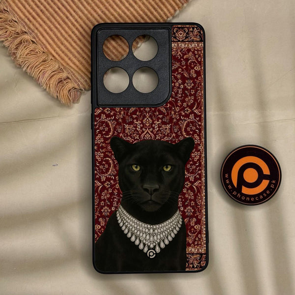 Motorola Edge 60 Fusion - Black Panther - Premium Metal Printed Soft Bumper Shock Proof Case