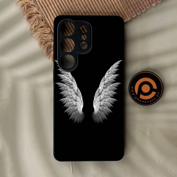 Samsung Galaxy S26 Ultra - Angel Wings Design 6 - Premium Metal Printed Soft Bumper Shock Proof Case