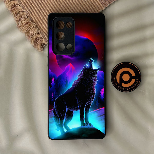 Oppo Reno 6 Pro Plus - Wolf Design 2 - Premium Metal Printed Soft Bumper Shock Proof Case