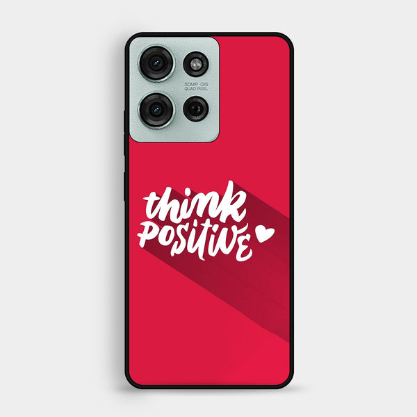 Motorola Moto G75 - Think Positive Design - Premium Metal Printed Soft Bumper Shock Proof Case