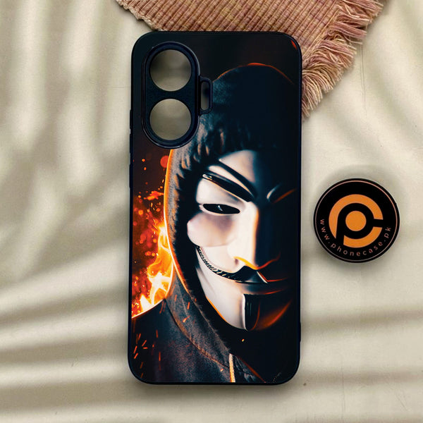 Xiaomi Redmi Turbo 4 Pro - Anonymous 2.0 Design 6 - Premium Metal Printed Soft Bumper Shock Proof Case