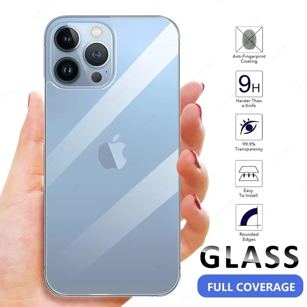 iPhone 16 - Ultra Clear Anti-Scratch Tempered Glass Back Protector