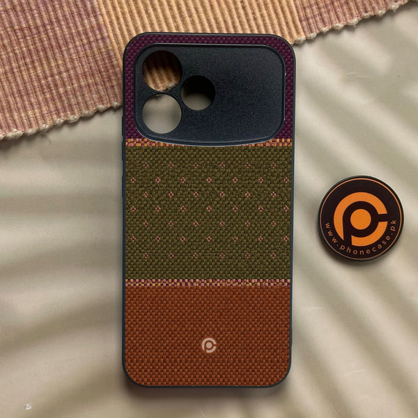 Oppo A6s Pro - Classic Weave Design 5 - Premium Metal Printed Soft Bumper Shock Proof Case