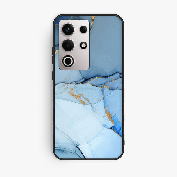 Itel S25 Ultra - Blue Marble Design 8 - Premium Metal Printed Soft Bumper Shock Proof Case