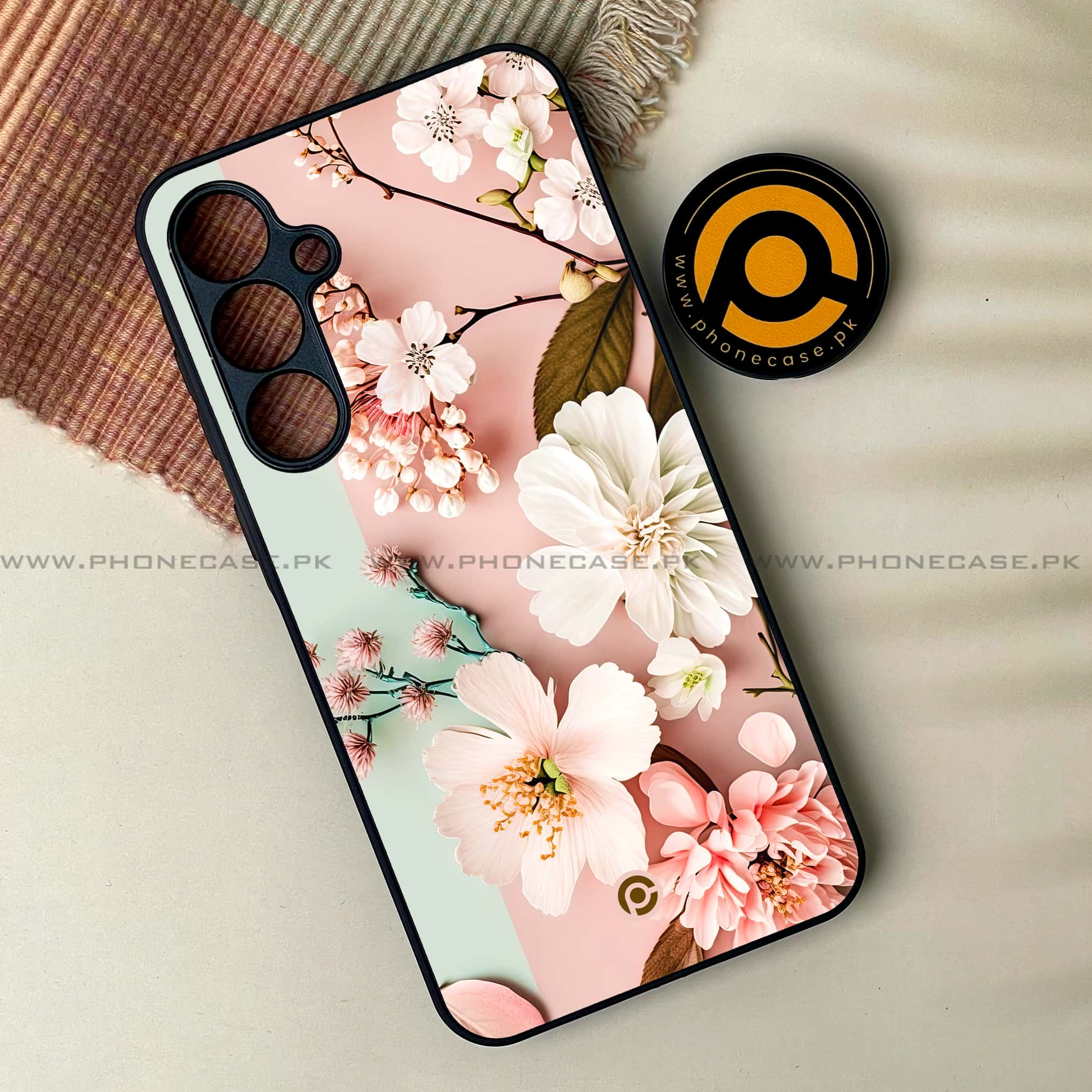 Floral Design Series - HQ Ultra Shine Premium Metal Phone Case All Models