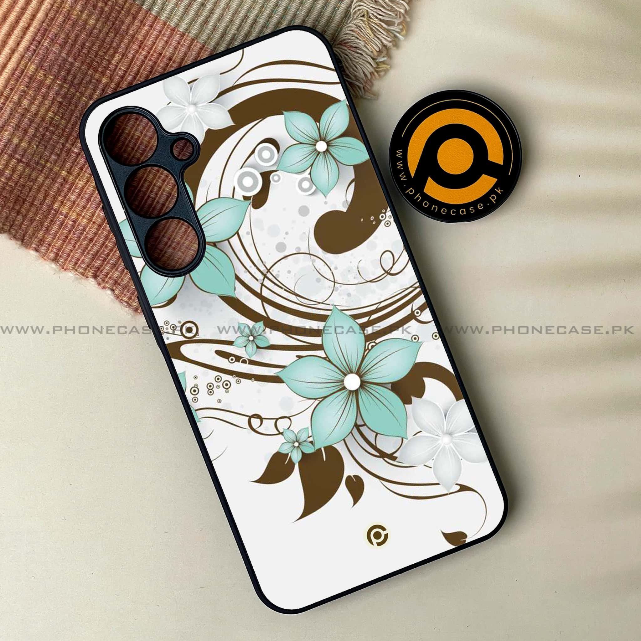 Floral Design Series - HQ Ultra Shine Premium Metal Phone Case All Models