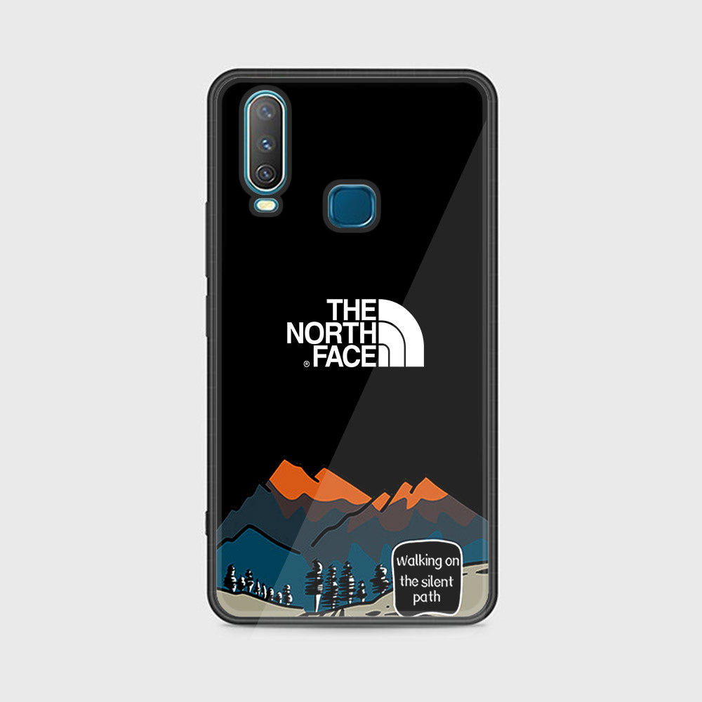vivo Y12  The North Face Series Premium Printed Glass soft Bumper shock Proof Case