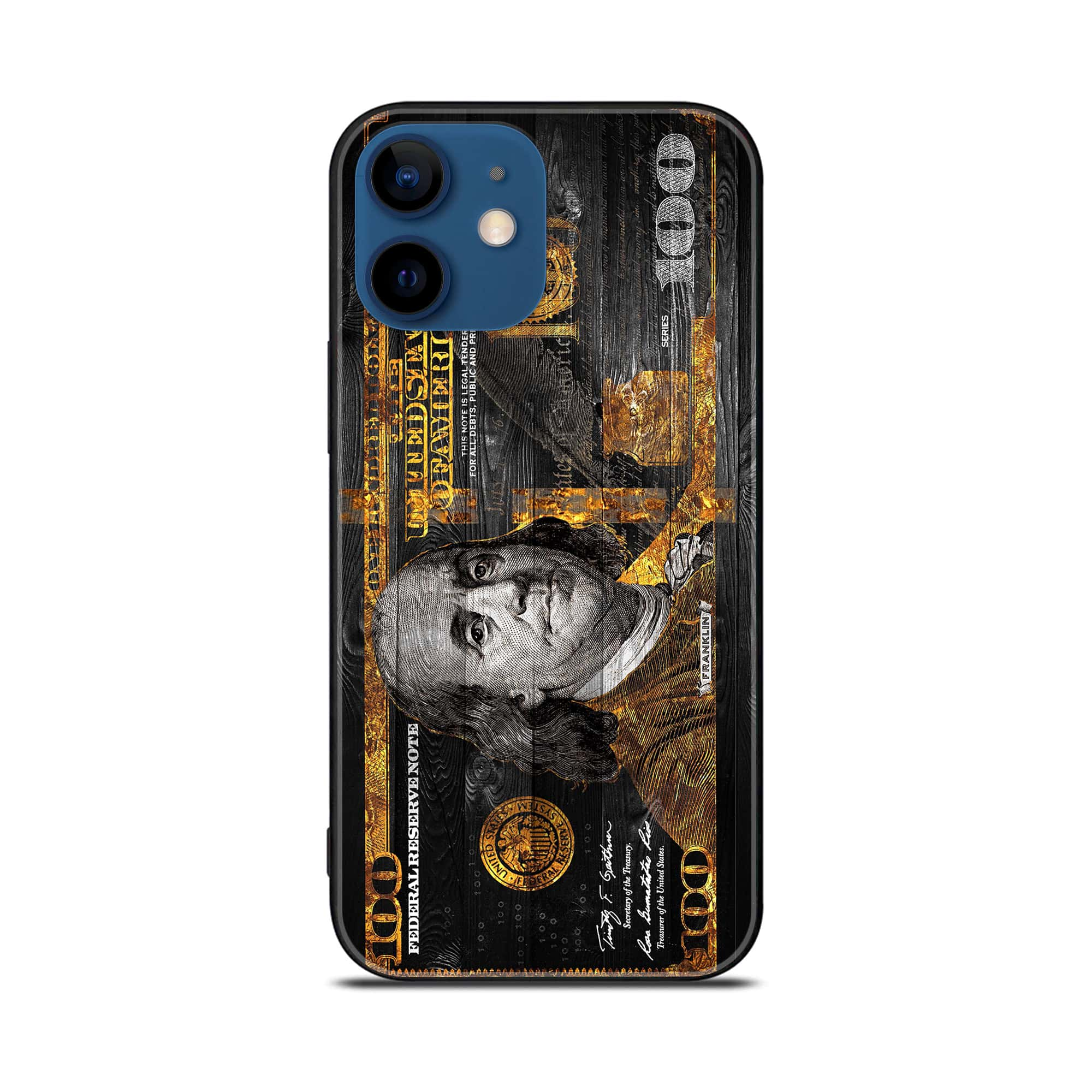 iPhone 11  Dollar Series  Premium Printed Glass soft Bumper shock Proof Case