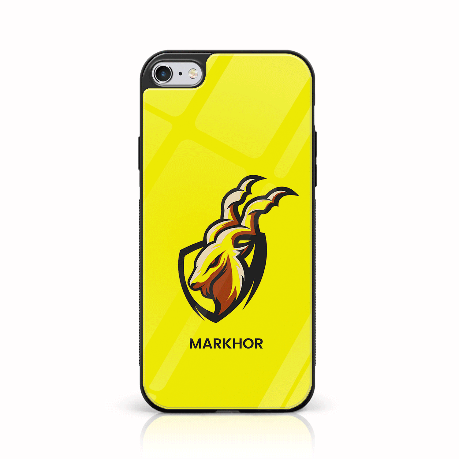 iPhone 6Plus/6sPlus  - Markhor Series - Premium Printed Glass soft Bumper shock Proof Case