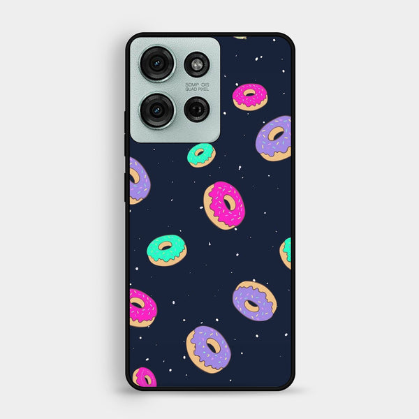 Motorola Moto G75 - Colorful Donuts - Premium Metal Printed Soft Bumper Shock Proof Case