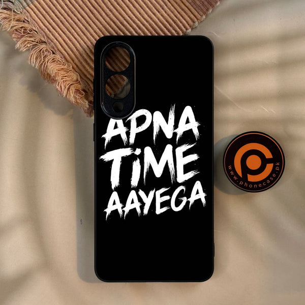 Galaxy S25 Edge - Apna Time Ayega - Premium Metal Printed Soft Bumper Shock Proof Case