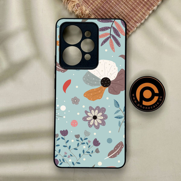 Realme 15 - Floral Series Design 5 - Premium Metal Printed Soft Bumper Shock Proof Case