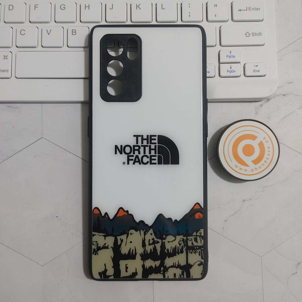 Oppo Reno 6 Pro 5G - The North Face Design 1 - Premium Printed Glass soft Bumper shock Proof Case CS-23753