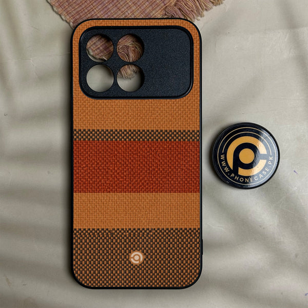 Xiaomi Poco F8 Pro - Classic Weave Design 3 - Premium Metal Printed Soft Bumper Shock Proof Case