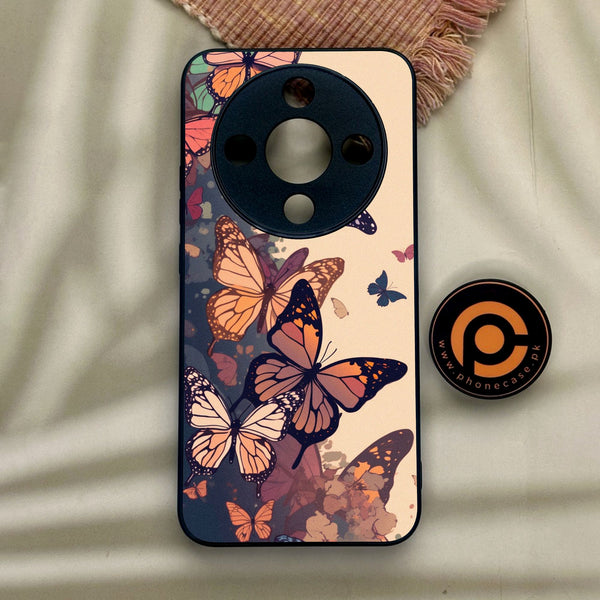 Honor x9d - Butterflies Design 6 - Premium Metal Printed Soft Bumper Shock Proof Case
