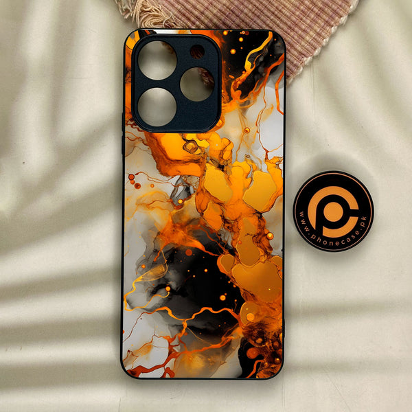 Realme Note 70 - Liquid Marble Design 2 - Premium Metal Printed Soft Bumper Shock Proof Case