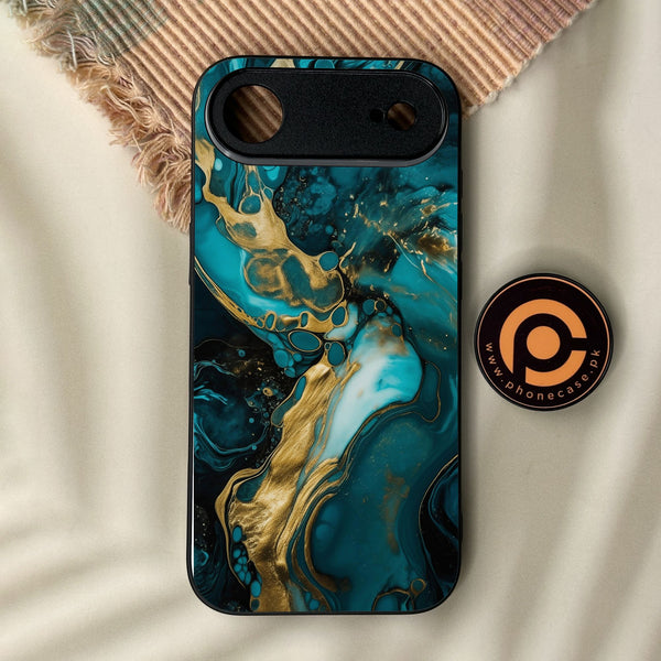 iPhone Air - Liquid Marble Design 3 - Premium Metal Printed Soft Bumper Shock Proof Case