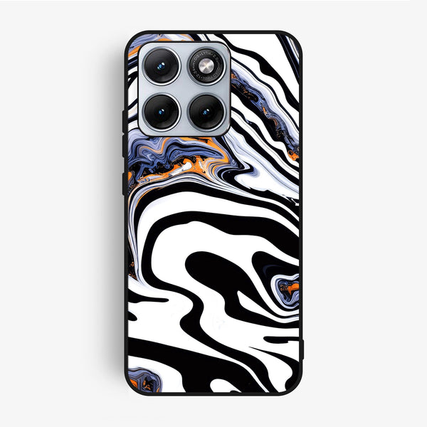 Motorola Edge 70 Fusion - Liquid Marble Design 10 - Premium Metal Printed Soft Bumper Shock Proof Case