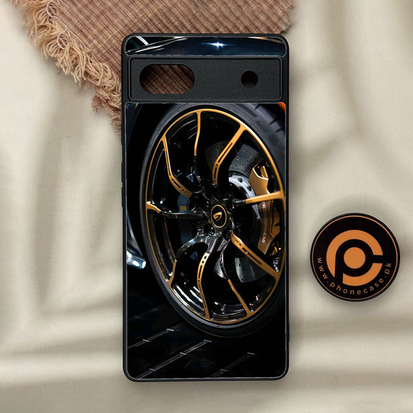 Google Pixel 6a - Racing Car Red Blade Rim - Premium Metal Printed Soft Bumper Shock Proof Case