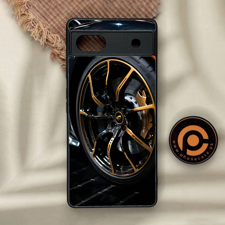 Google Pixel 6a - Racing Car Red Blade Rim - Premium Metal Printed Soft Bumper Shock Proof Case