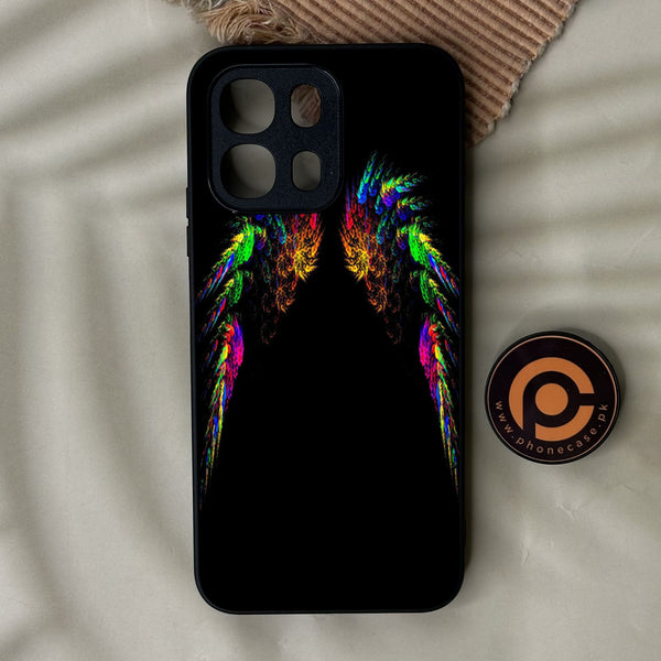 Oppo A6K - Angel Wings Design 10 - Premium Metal Printed Soft Bumper Shock Proof Case