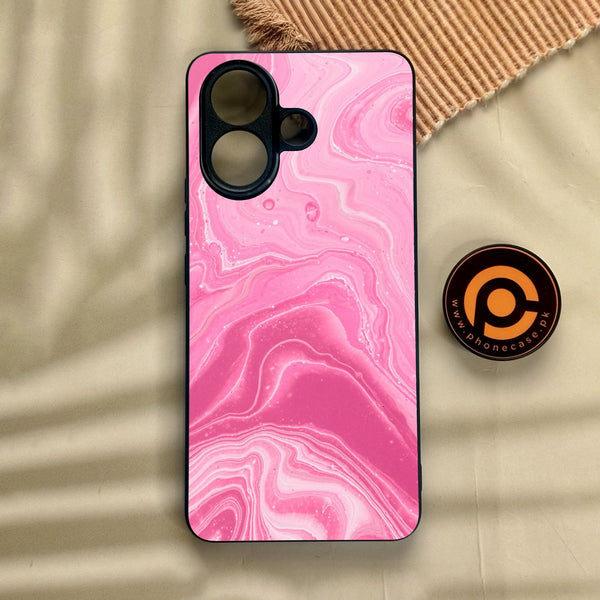 Vivo V60 Lite  - Pink Design 3 - Premium Metal Printed Soft Bumper Shock Proof Case