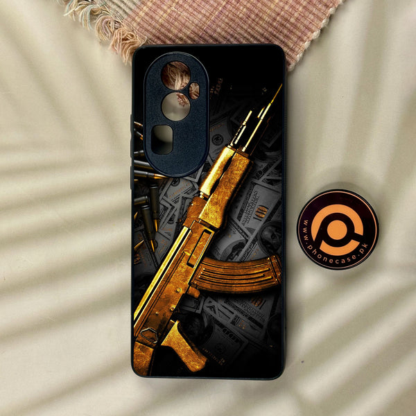 Oppo Reno 10 Pro Plus - Dollar Design 6 - Premium Metal Printed Soft Bumper Shock Proof Case