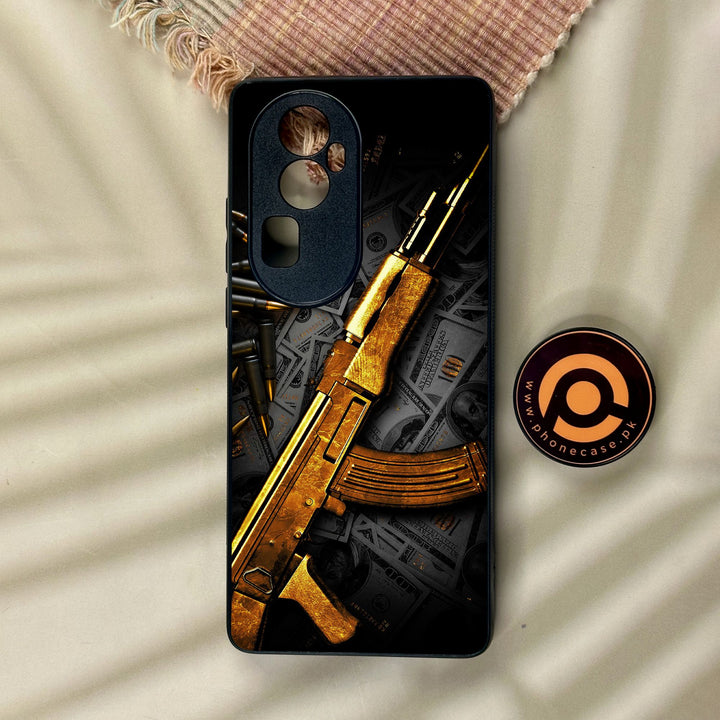 Oppo Reno 10 Pro Plus - Dollar Design 6 - Premium Metal Printed Soft Bumper Shock Proof Case