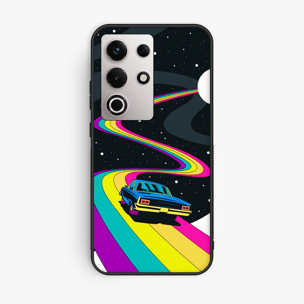 Itel S25 Ultra - Drive To The Moon - Premium Metal Printed Soft Bumper Shock Proof Case