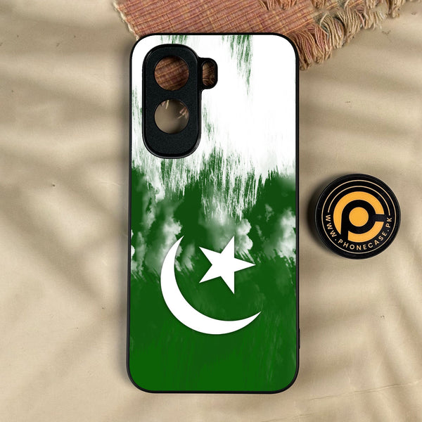 iQoo Z11 - Pakistani Flag Design 9 - Premium Metal Printed Soft Bumper Shock Proof Case