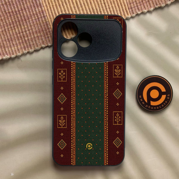 Oppo A6s Pro - Classic Weave Design 10 - Premium Metal Printed Soft Bumper Shock Proof Case