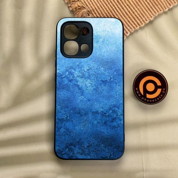Oppo A6 Pro - Blue Marble Design 2 - Premium Metal Printed Soft Bumper Shock Proof Case