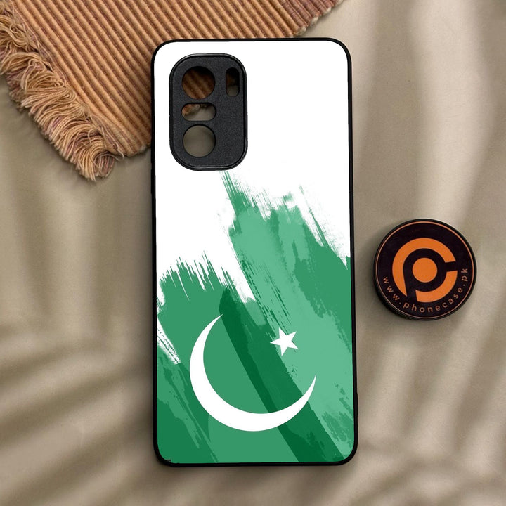 Xiaomi Redmi K40 - Pakistani Flag Design 8 - Premium Metal Printed Soft Bumper Shock Proof Case